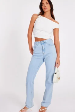 Quiz Drop Sleeve Top Cream Clearance