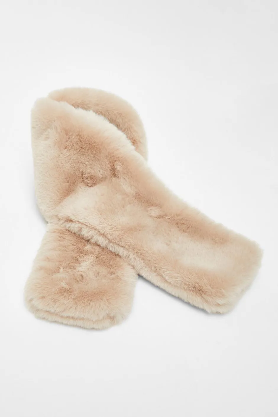 Quiz Cream Faux Fur Scarf Discount
