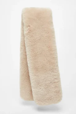 Quiz Cream Faux Fur Scarf Discount
