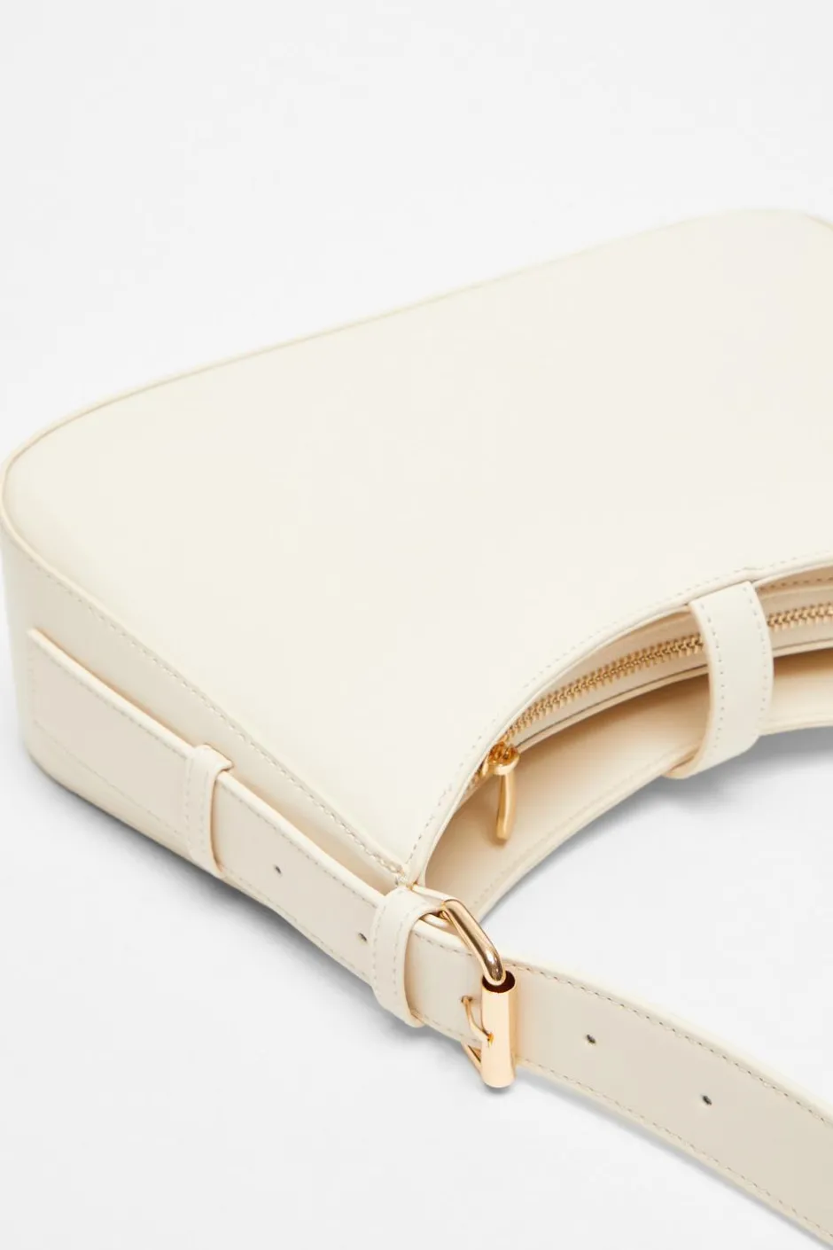Quiz Faux Leather Shoulder Bag Cream