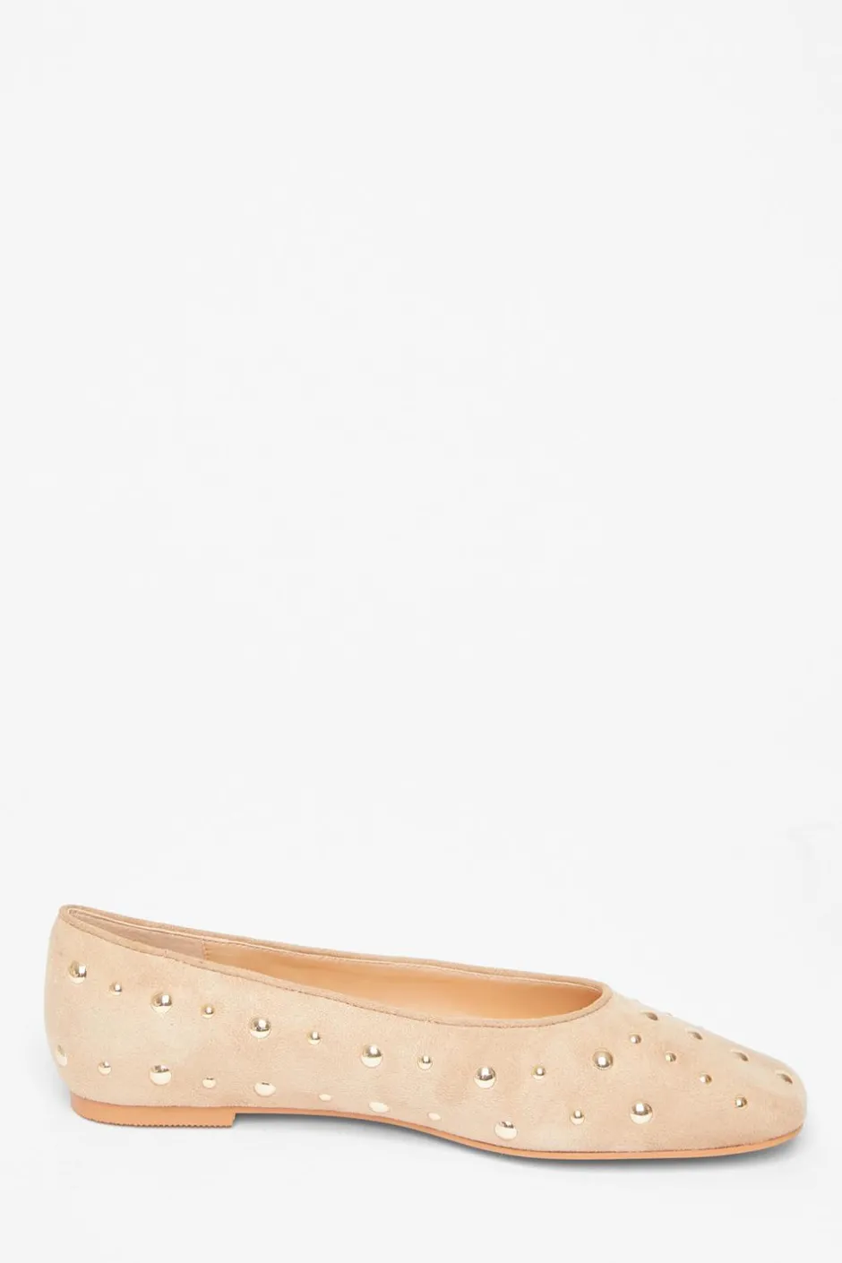 Quiz Faux Suede Diamante Pumps Cream Outlet
