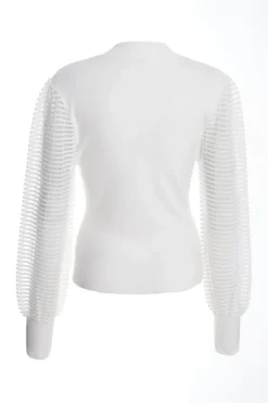Quiz High Neck Jumper Cream Online