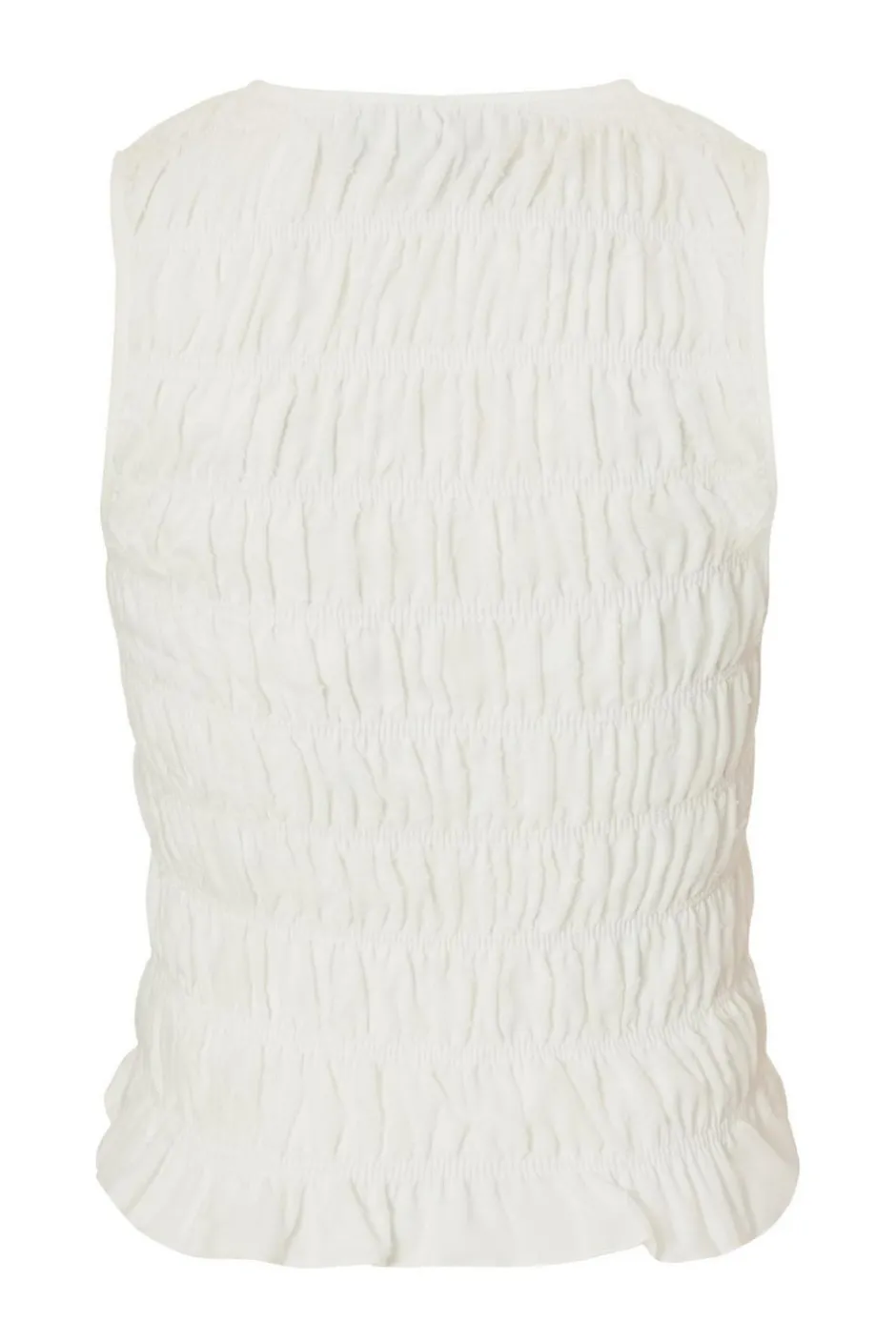 Quiz Jacquard Gathered Top Cream New
