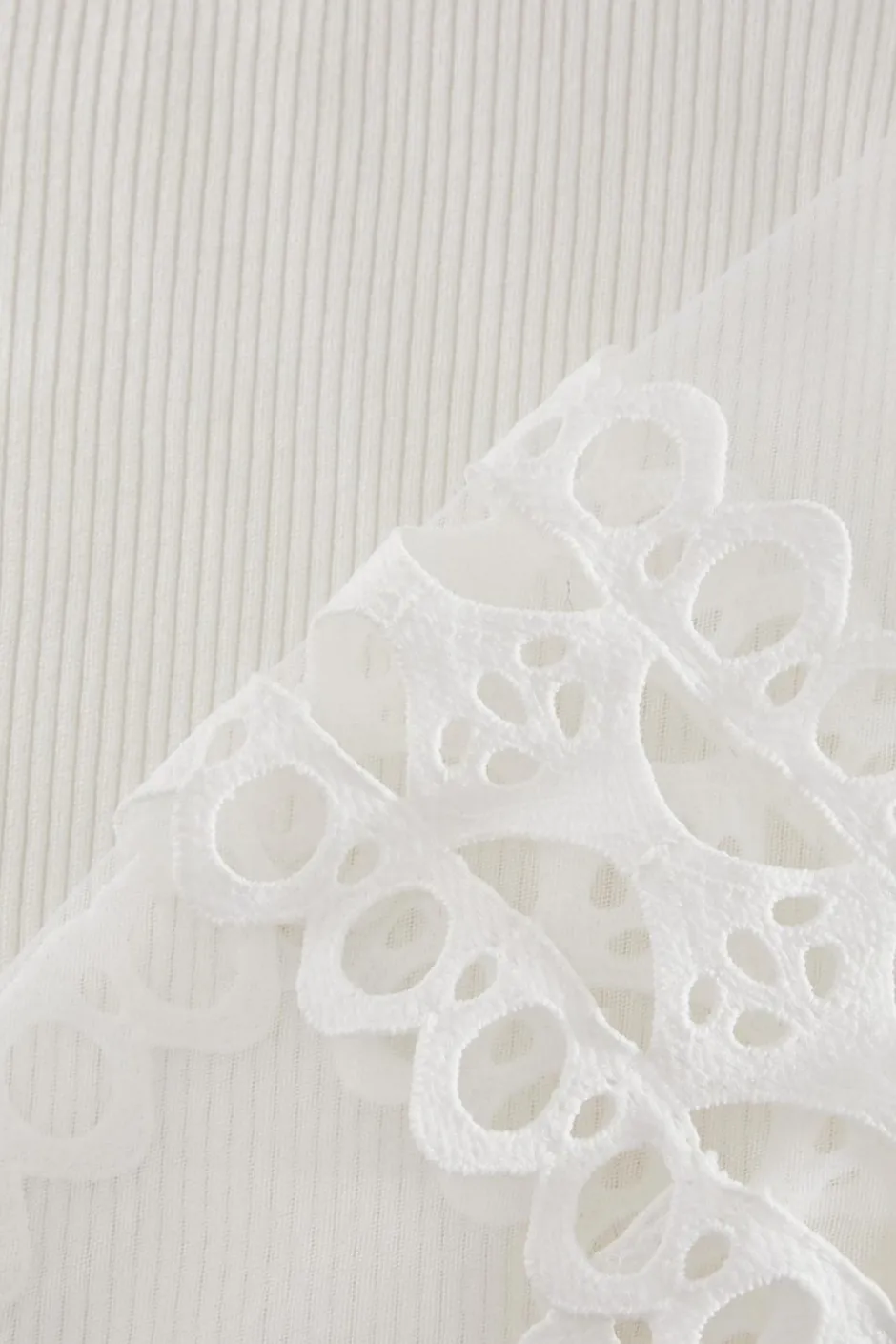 Quiz Knit Mesh Sleeve Jumper Cream Clearance