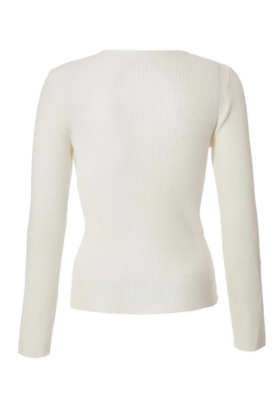 Quiz Knitted Bow Detail Top Cream Sale