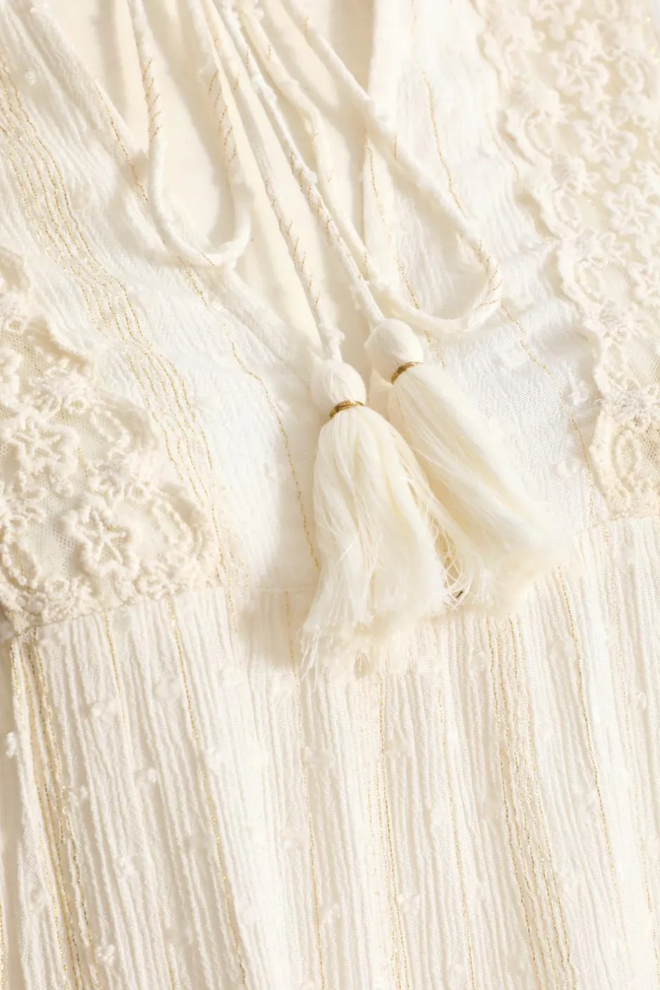 Quiz Cream Lace Tie Top Discount