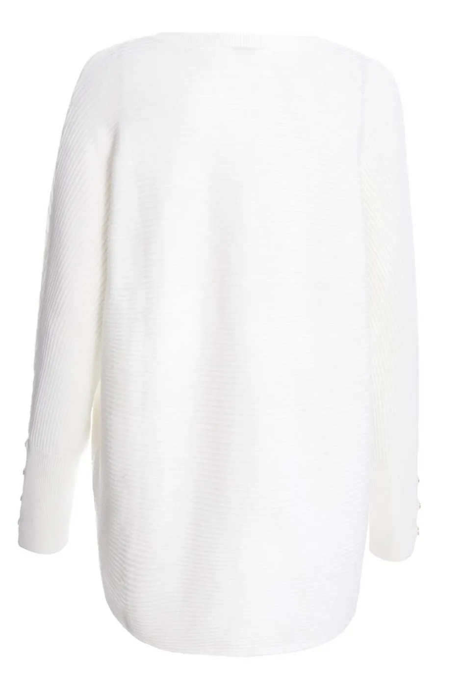 Quiz Light Knit Buttoned Jumper Cream Sale