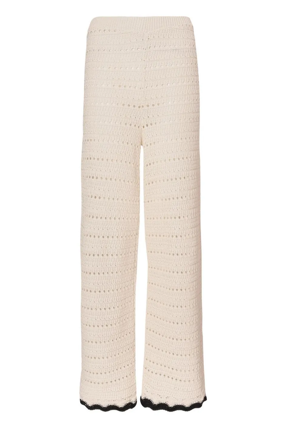 Quiz Cream Light Knit Trousers Sale