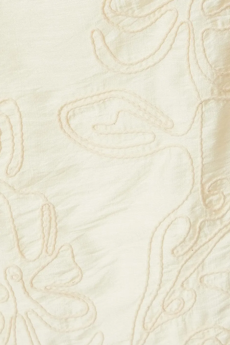 Quiz Cream Linen Embroidered Midaxi Dress Outlet