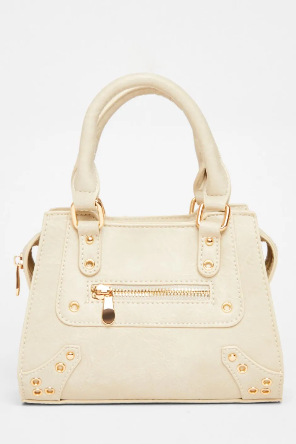Quiz Cream Mini Top Handle Bag Clearance