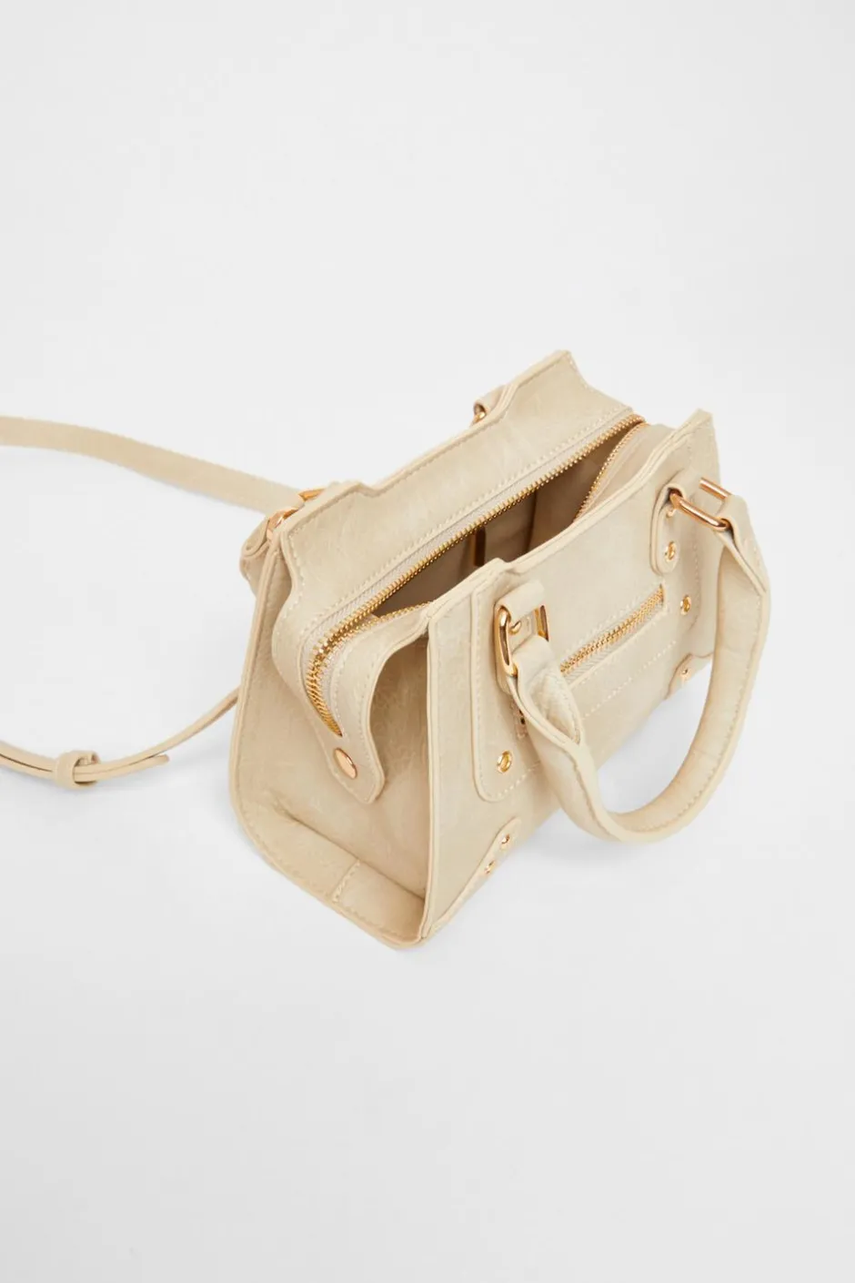 Quiz Cream Mini Top Handle Bag Clearance