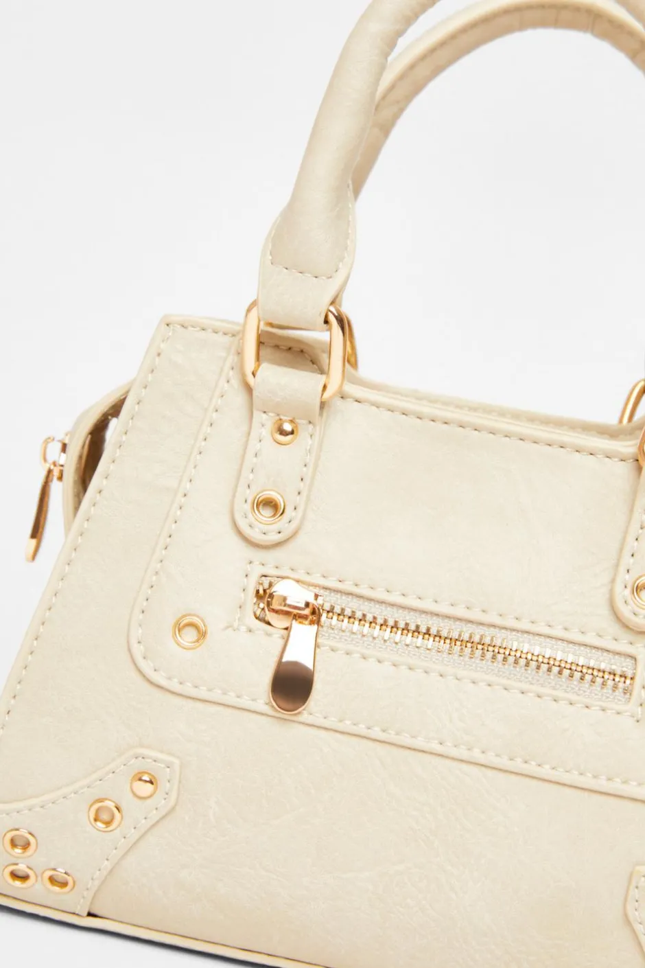 Quiz Cream Mini Top Handle Bag Clearance