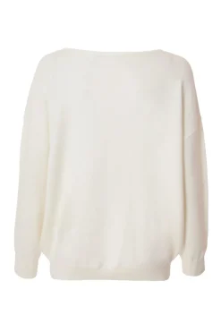 Quiz Cream Pearl Embellished Jumper