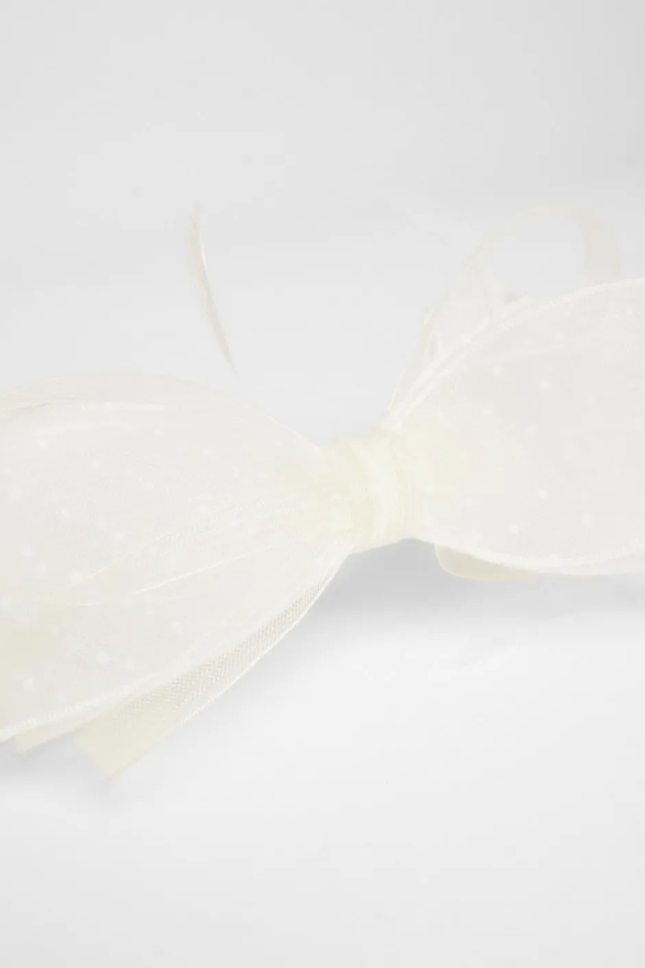 Quiz Cream Polka Dot Bow Fascinator