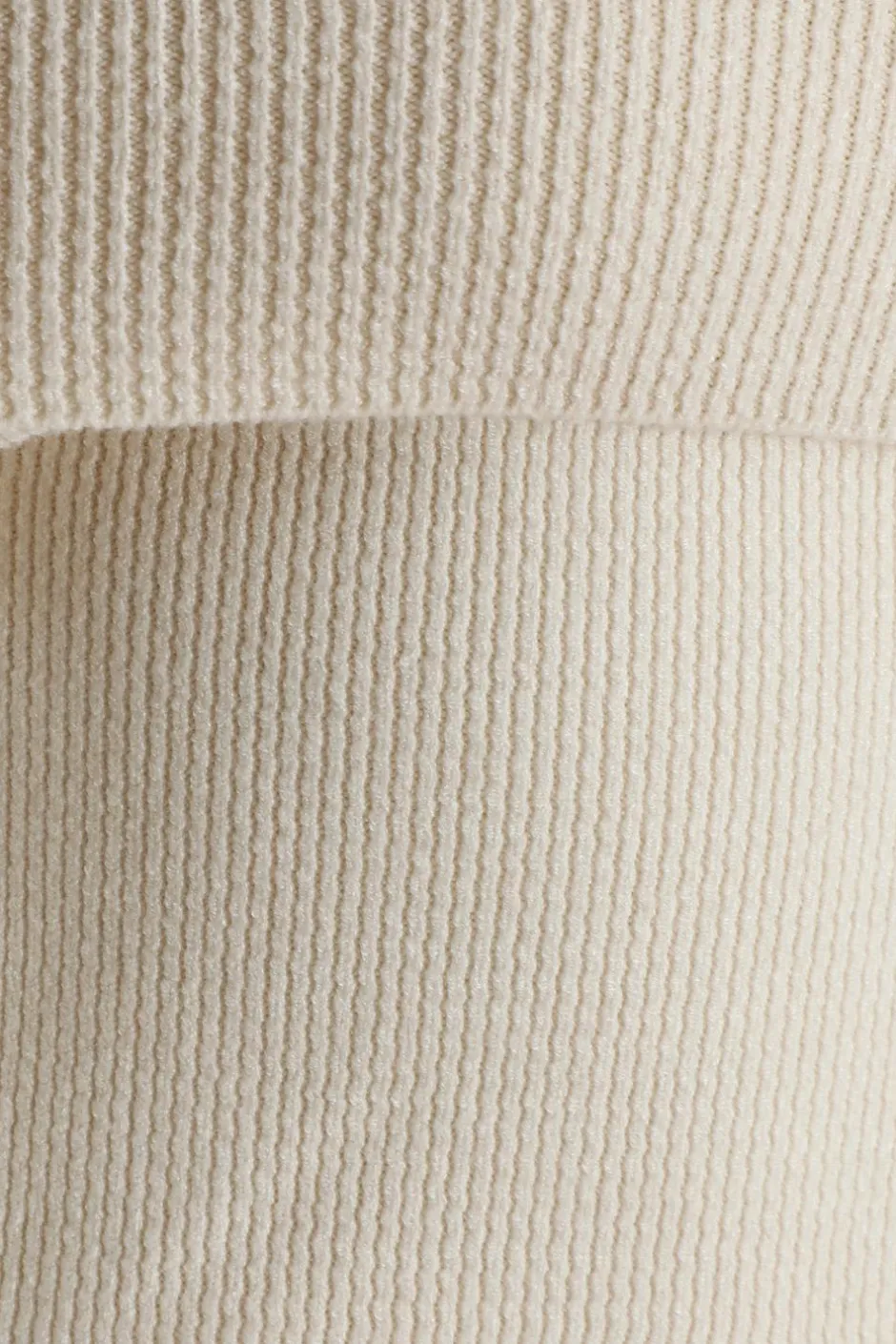 Quiz Ribbed Bardot Jumper Cream New
