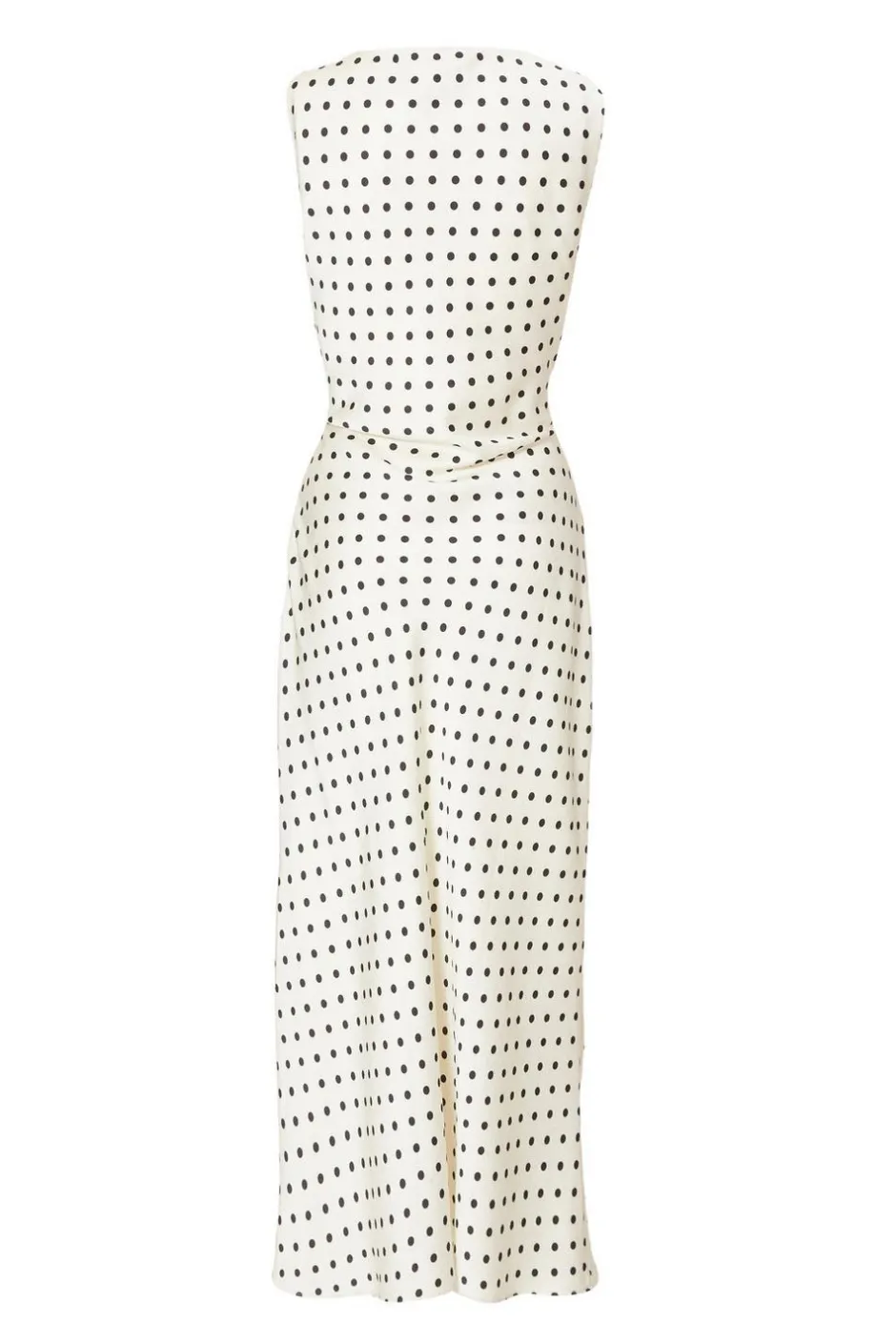 Quiz Cream Satin Polka Dot Midaxi Dress Sale