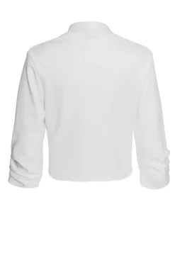 Quiz Shawl Collar Crop Jacket Cream