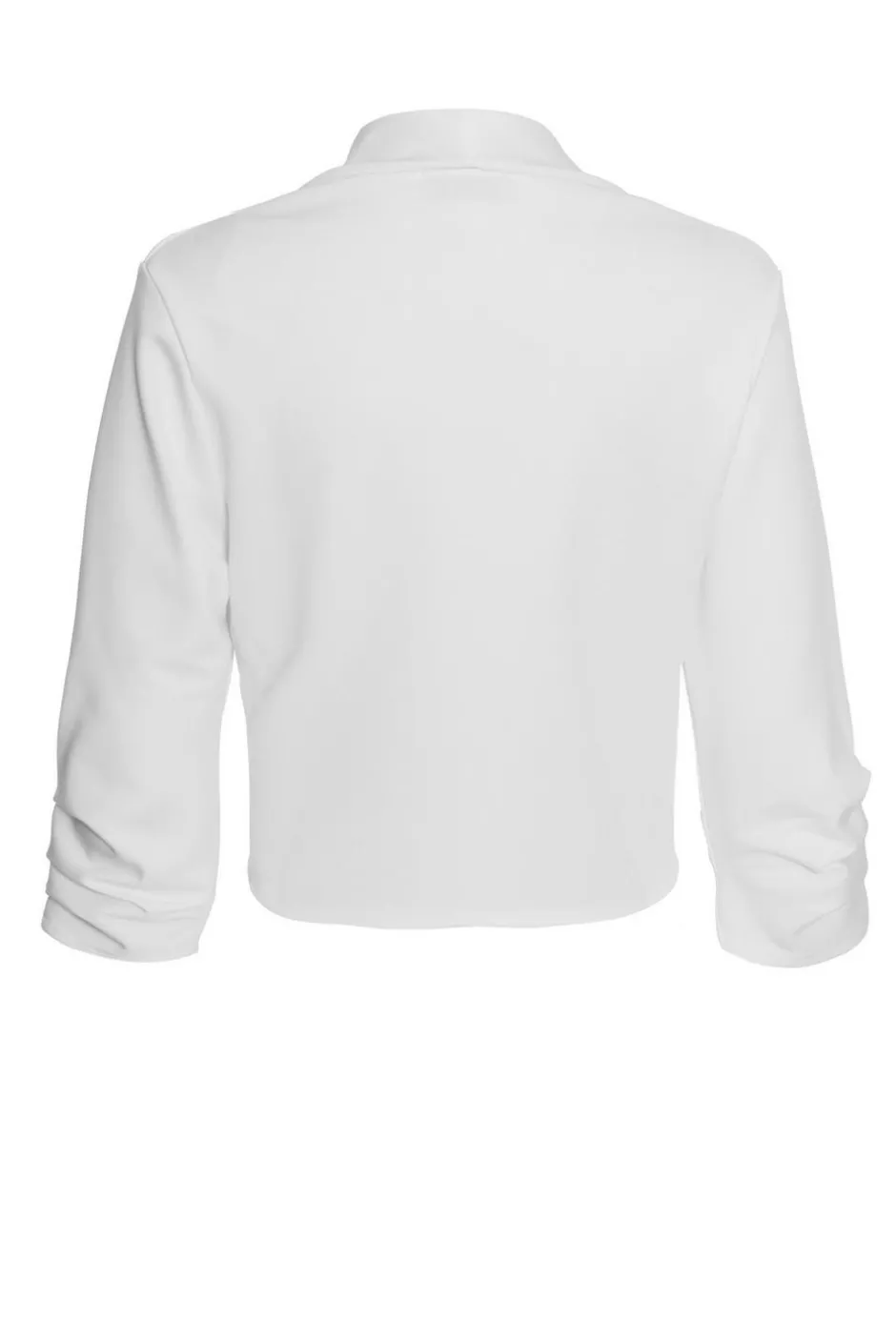 Quiz Shawl Collar Crop Jacket Cream