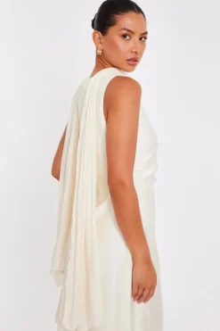 Quiz Shimmer Scarf Cream Sale