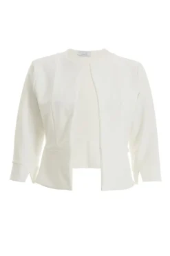 Quiz Cream Split Sleeve Crop Jacket Outlet