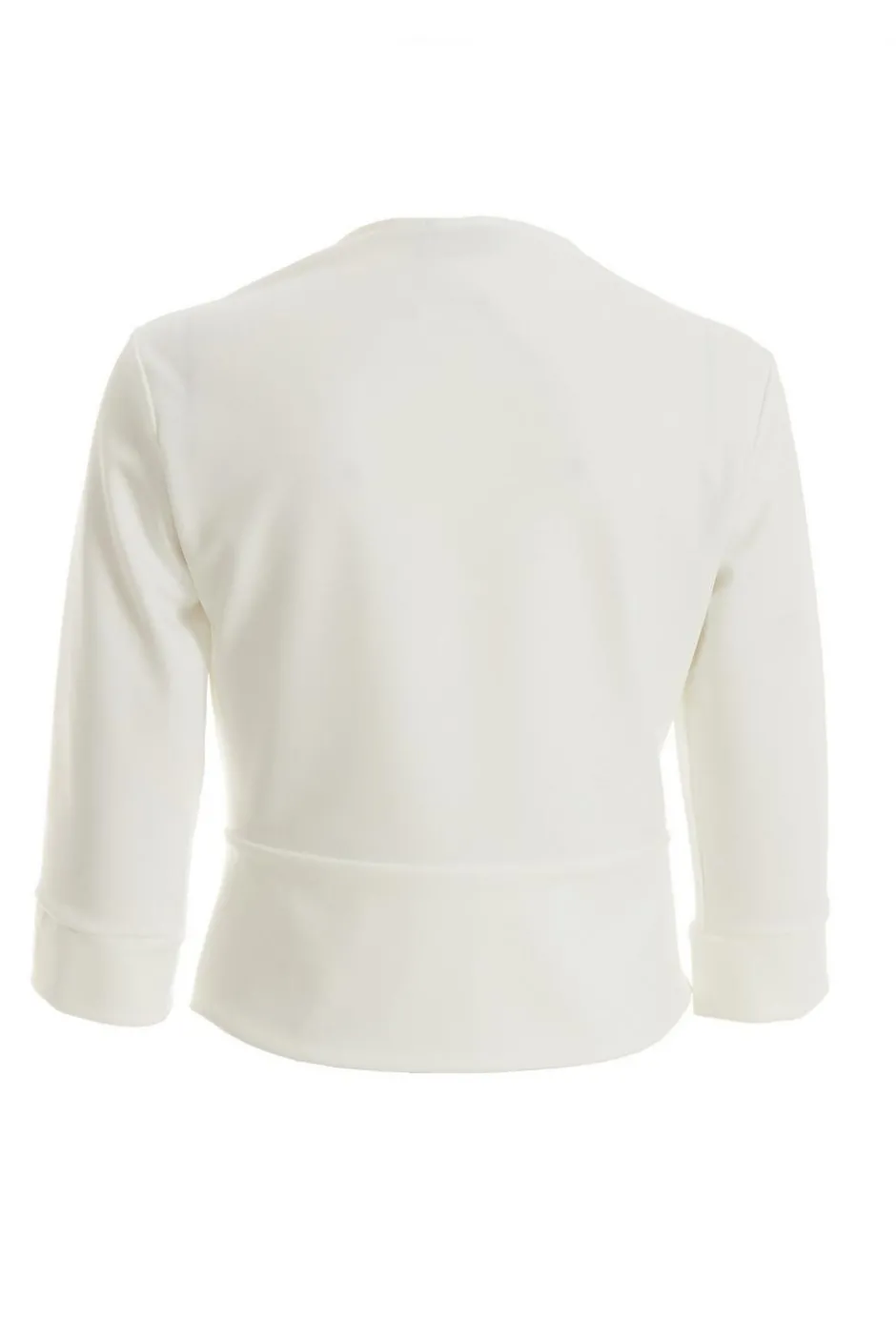 Quiz Cream Split Sleeve Crop Jacket Outlet