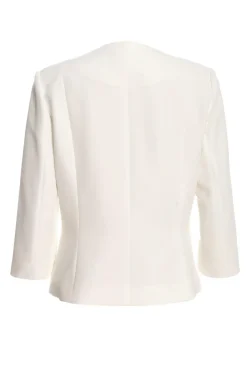 Quiz Tailored Cropped Blazer Cream Hot