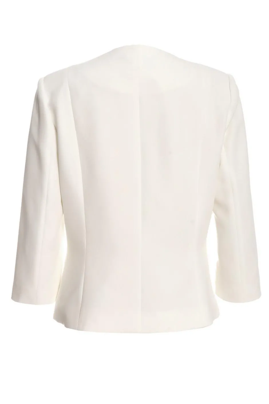 Quiz Tailored Cropped Blazer Cream Hot