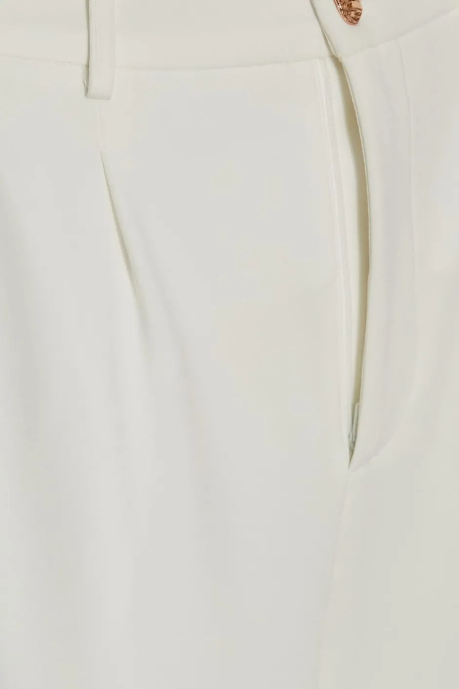 Quiz Cream Wide Leg Trousers New