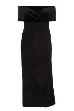 Quiz Curve Black Bardot Maxi Dress Hot