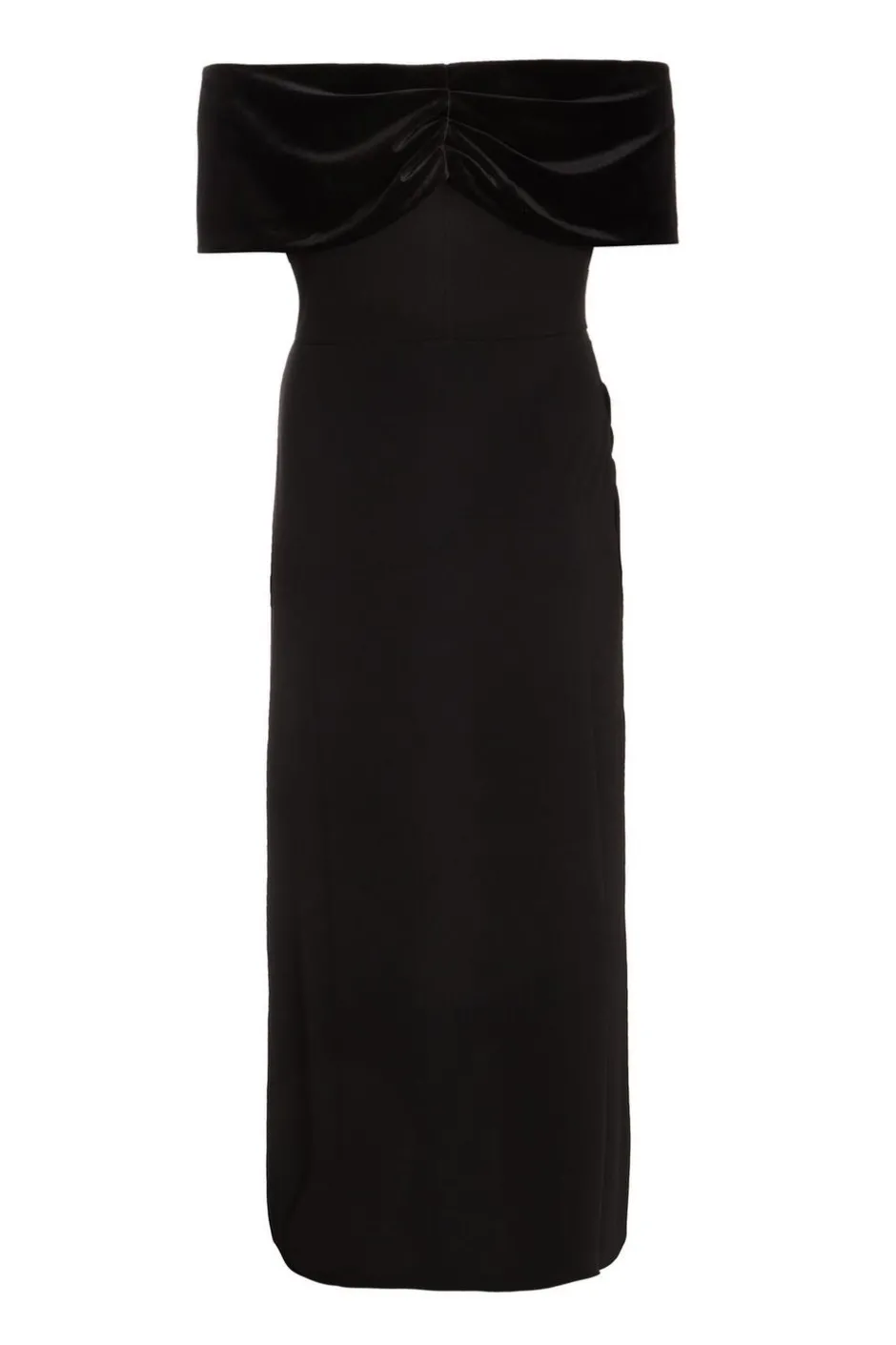 Quiz Curve Black Bardot Maxi Dress Hot