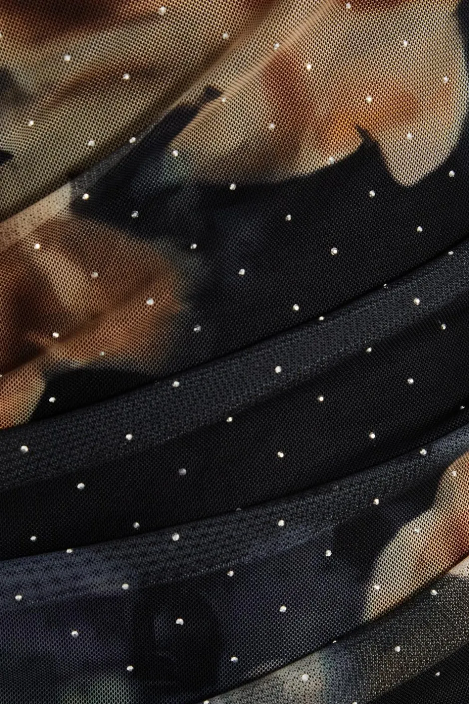 Quiz Curve Black Floral Mesh Midaxi Dress Discount