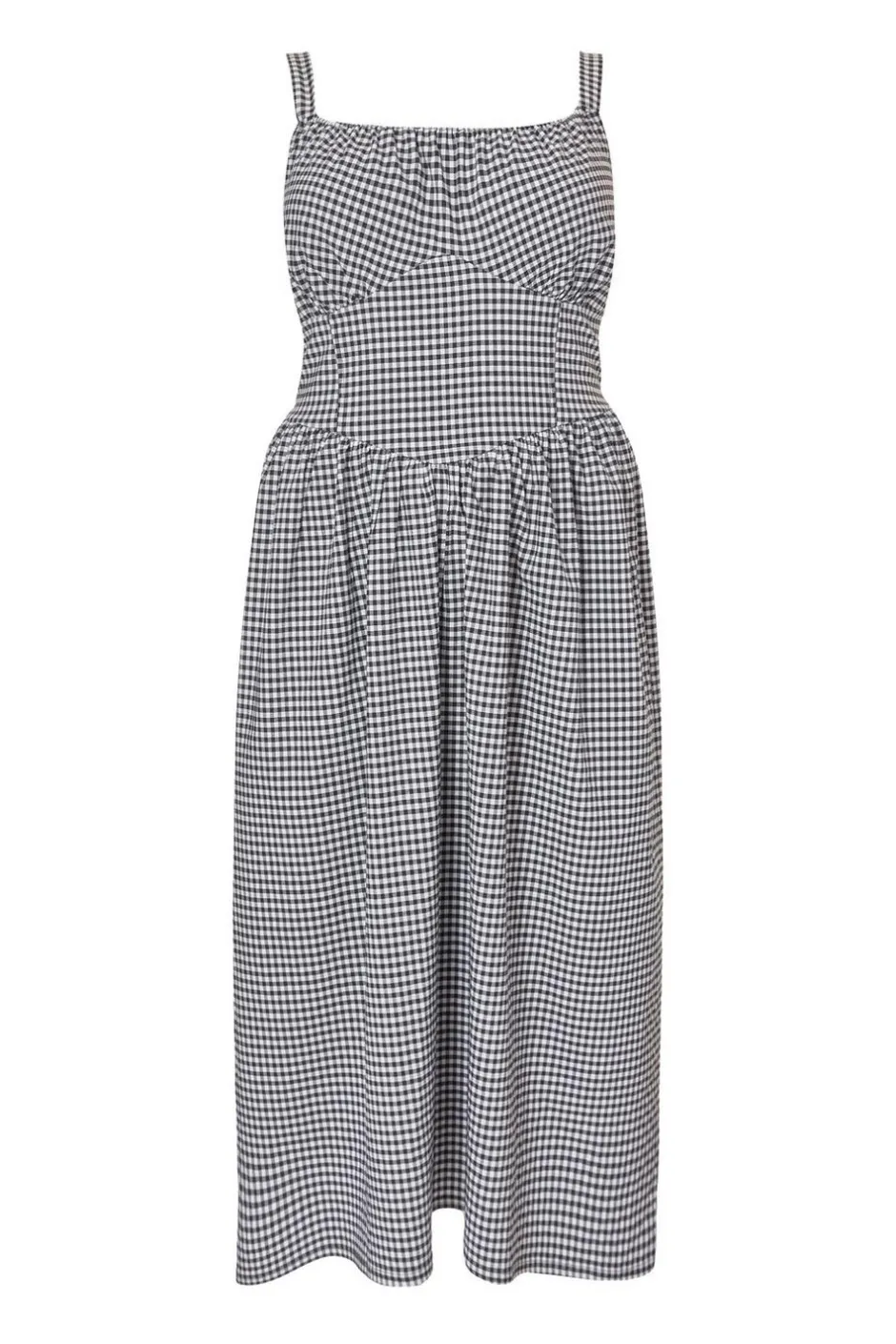 Quiz Curve Black Gingham Midaxi Dress Discount