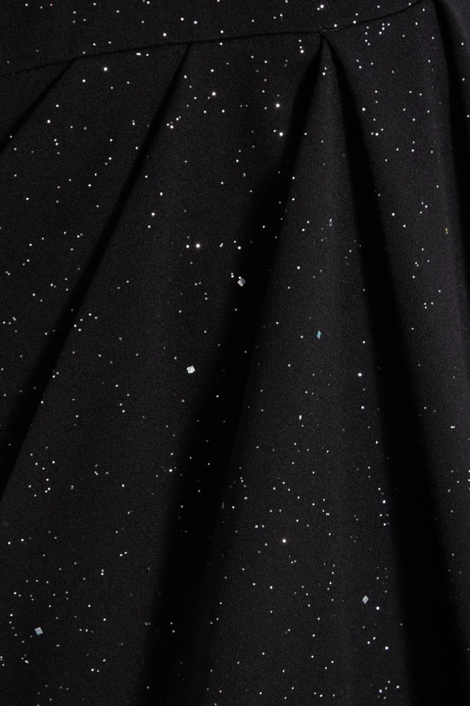 Quiz Curve Black Glitter Bardot Midi Dress Clearance
