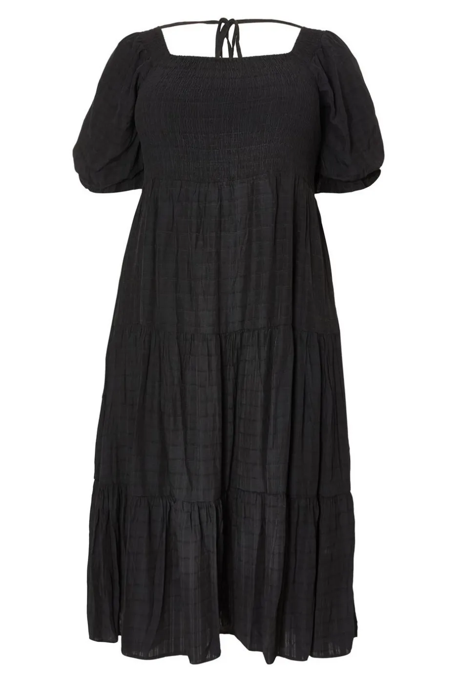 Quiz Curve Black Jacquard Midaxi Dress Outlet