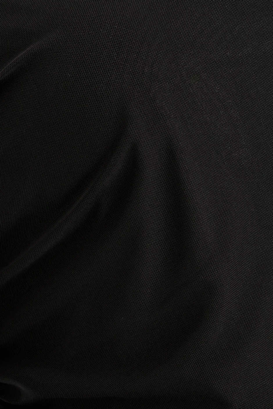 Quiz Curve Mesh Crop Top Black Sale