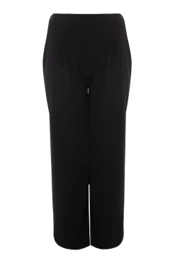 Quiz Curve Black Palazzo Trousers Outlet