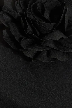 Quiz Curve Black Peplum Top