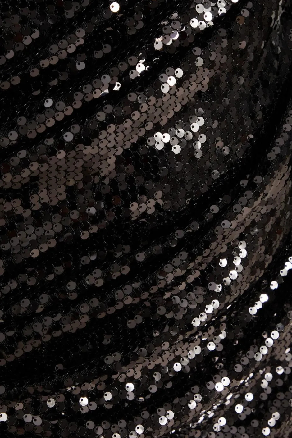 Quiz Curve Sequin Midaxi Dress Black New