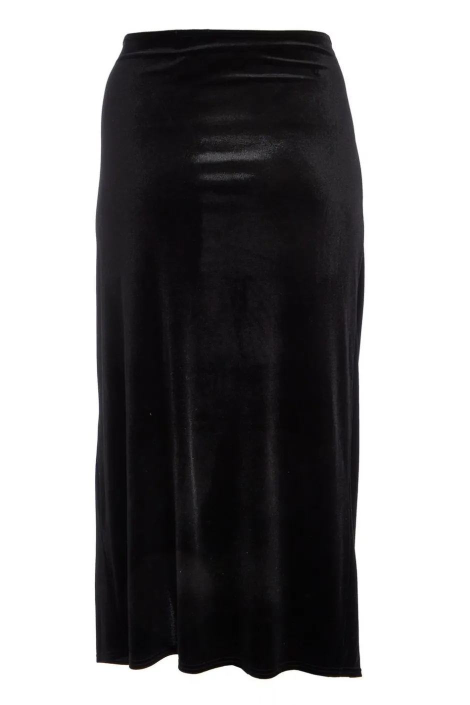 Quiz Curve Black Velvet Maxi Skirt Online