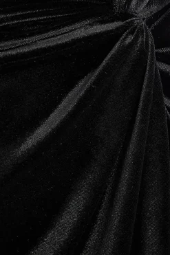 Quiz Curve Black Velvet Maxi Skirt Online