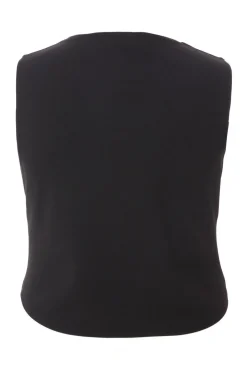 Quiz Curve Black Waistcoat Online