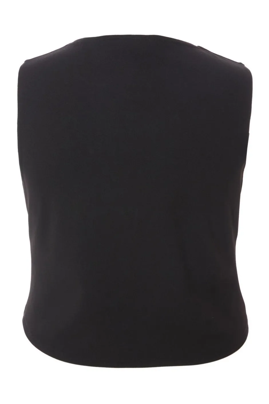Quiz Curve Black Waistcoat Online