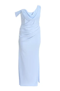 Quiz Curve Blue Cowl Neck Maxi Dress Online