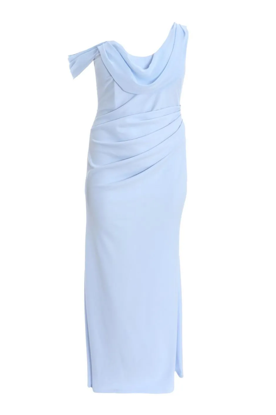 Quiz Curve Blue Cowl Neck Maxi Dress Online
