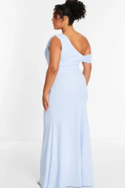Quiz Curve Blue Cowl Neck Maxi Dress Online