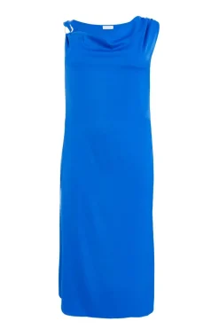 Quiz Curve Blue Cowl Neck Midaxi Dress Clearance