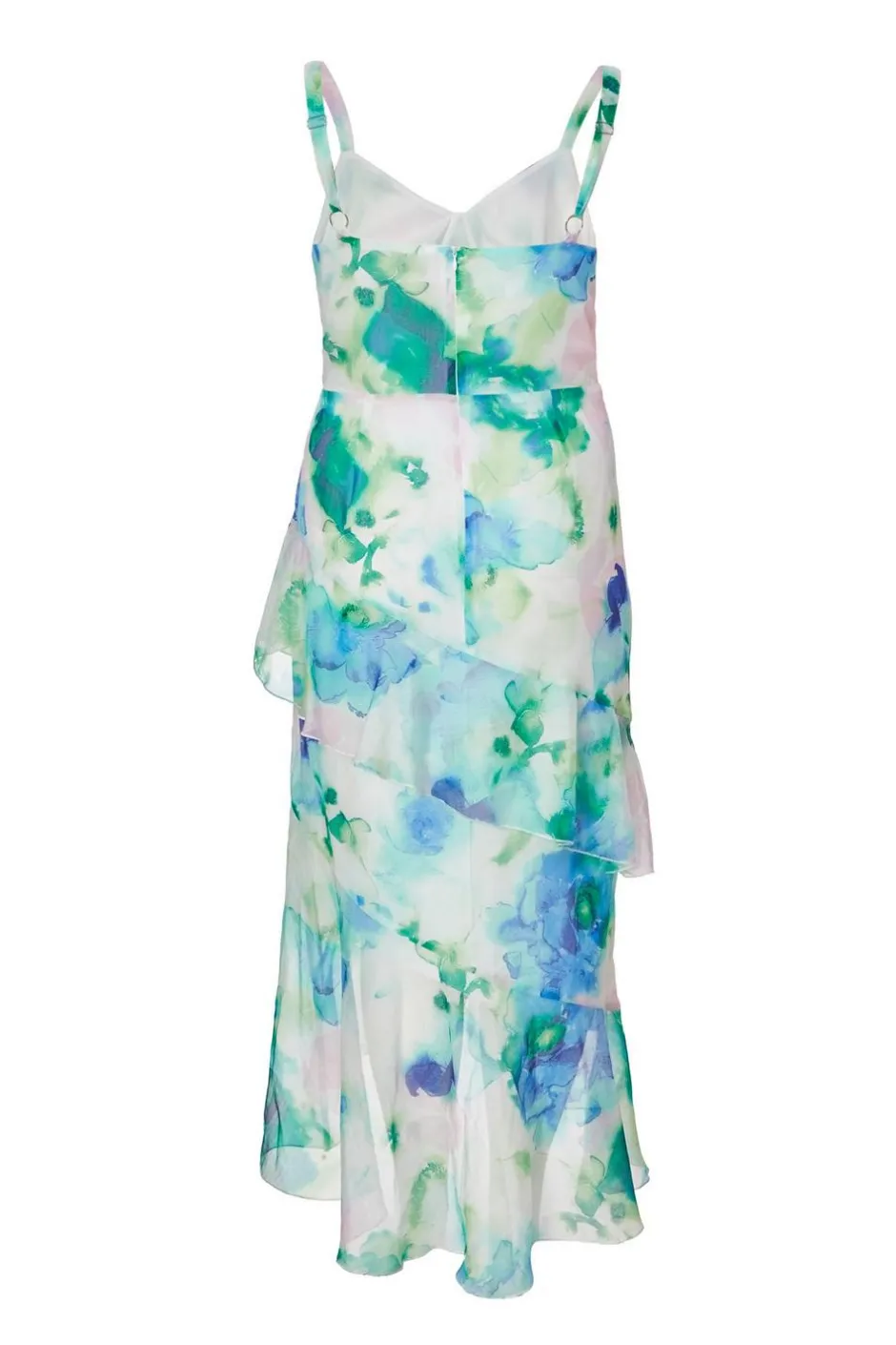 Quiz Curve Blue Floral Chiffon Midaxi Dress Best