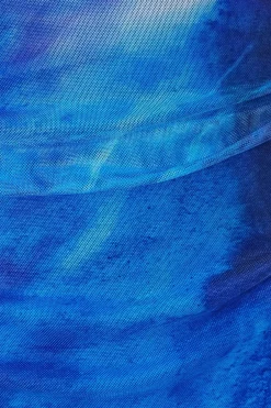 Quiz Curve Blue Marble Midaxi Dress Sale