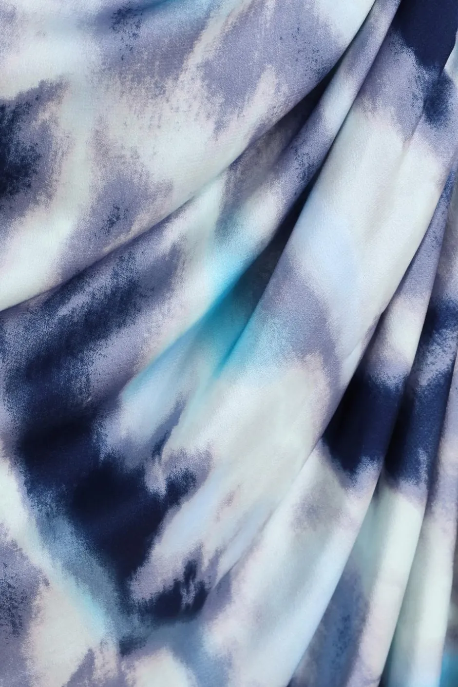 Quiz Curve Blue Marble Print Bardot Midi Dress Best