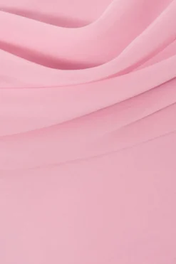 Quiz Curve Chiffon Bardot Maxi Dress Blush Sale